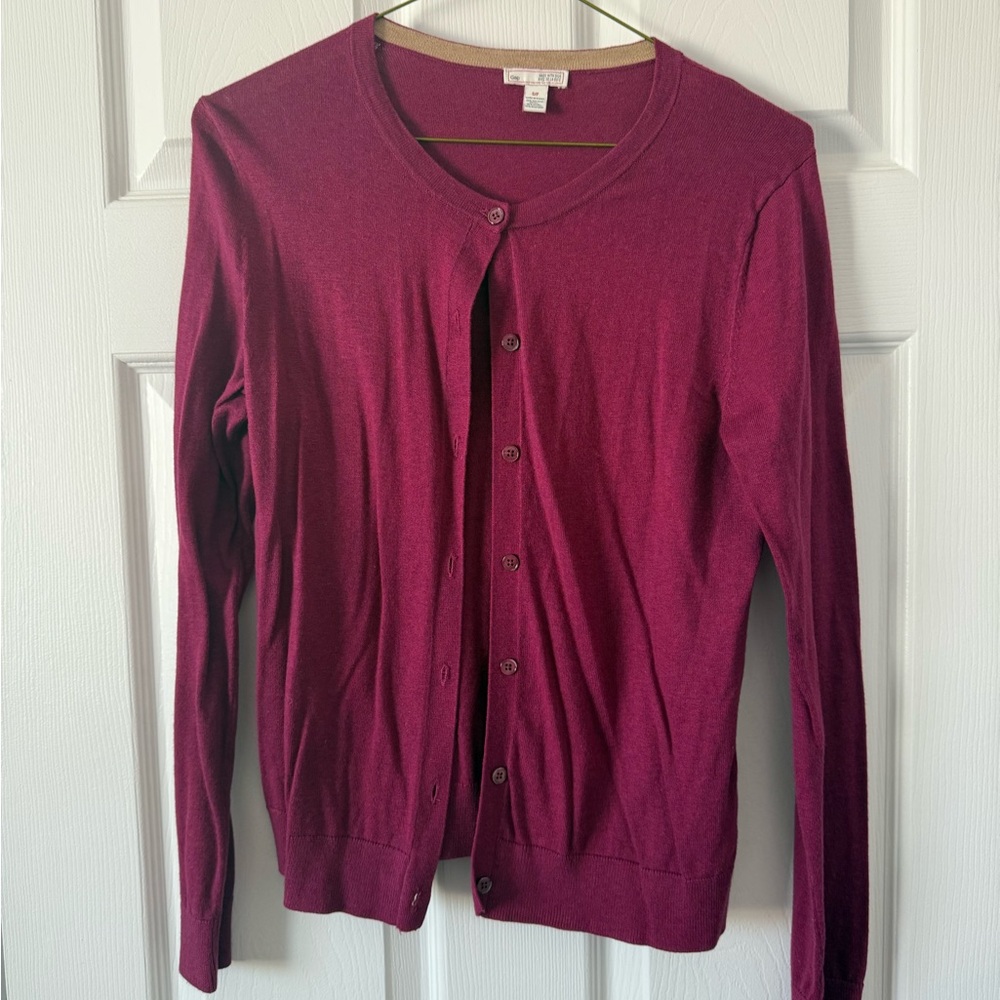Gap Burgundy Cardigan Sweater